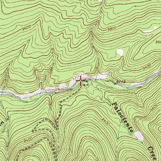 Topographic Map of Palociento Creek, NM