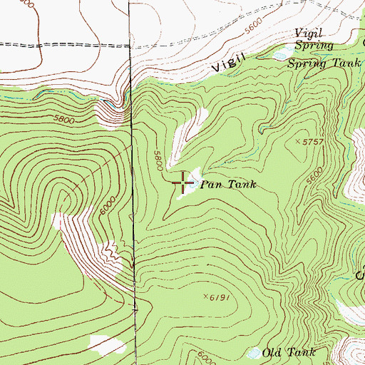 Topographic Map of Pan Tank, NM