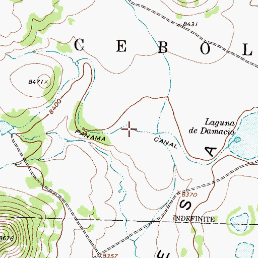 Topographic Map of Panama Canal, NM