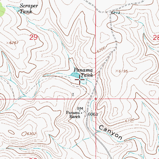 Topographic Map of Panama Tank, NM
