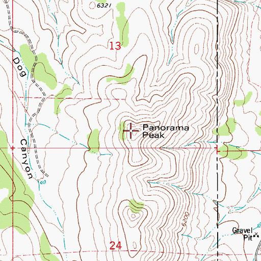 Topographic Map of Panorama Peak, NM