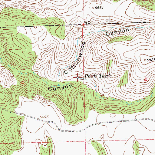 Topographic Map of Park Tank, NM
