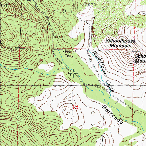 Topographic Map of Parks Ranch, NM