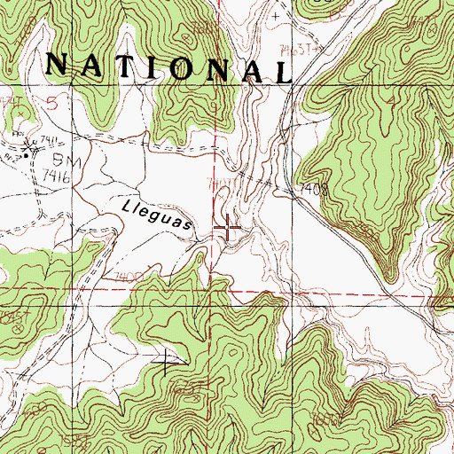 Topographic Map of Pasture Canyon, NM