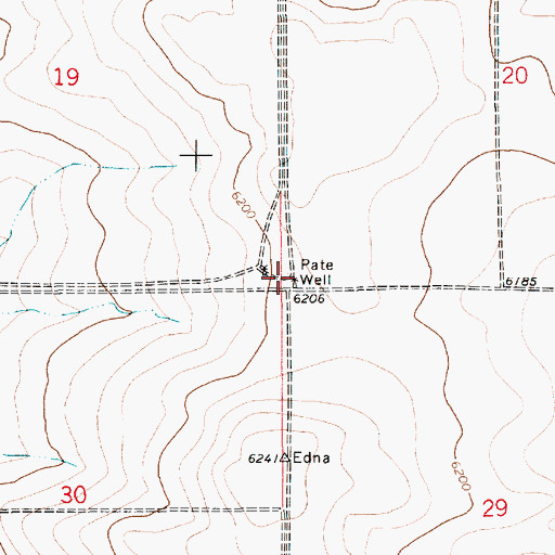 Topographic Map of Pate Well, NM