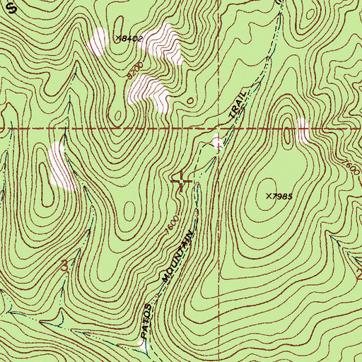 Topographic Map of Patos Mountain Trail, NM