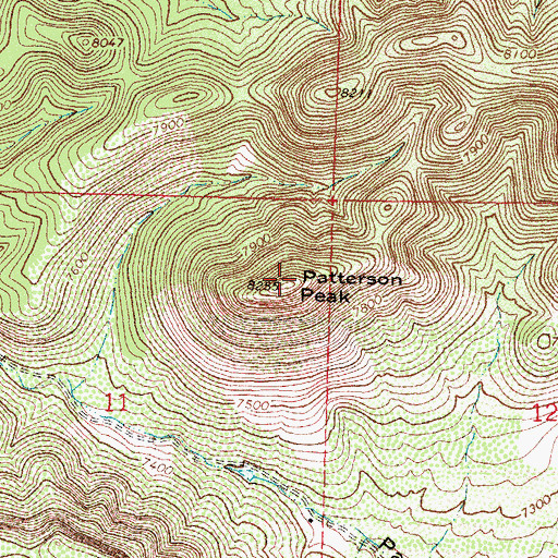 Topographic Map of Patterson Peak, NM