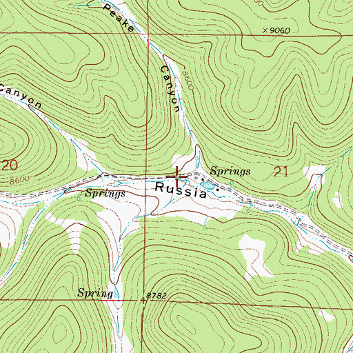 Topographic Map of Peake Canyon, NM