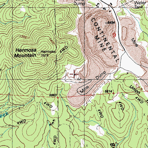 Topographic Map of Pearson Shaft, NM