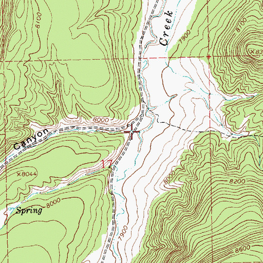 Topographic Map of Peavine Canyon, NM