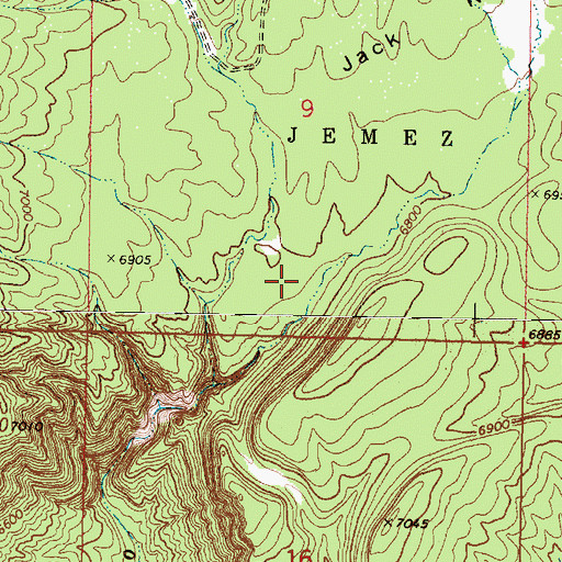 Topographic Map of Peasco Canyon, NM
