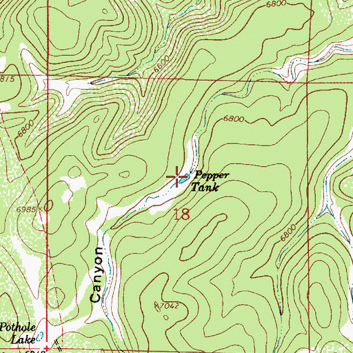 Topographic Map of Pepper Tank, NM