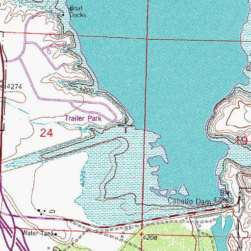 Topographic Map of Percha Creek, NM
