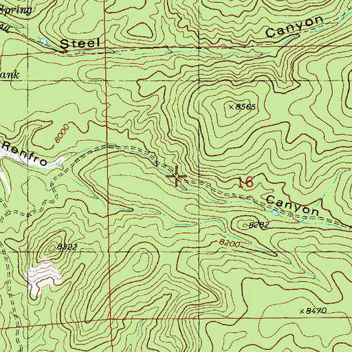 Topographic Map of Perry Canyon Spring, NM