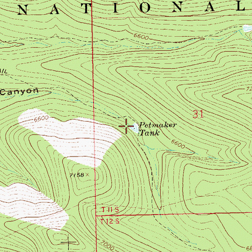 Topographic Map of Petmaker Tank, NM