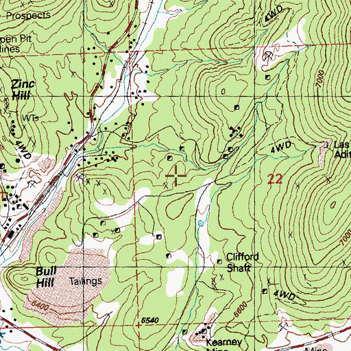 Topographic Map of Philadelphia Shaft, NM