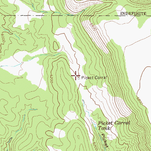 Topographic Map of Picket Corral, NM