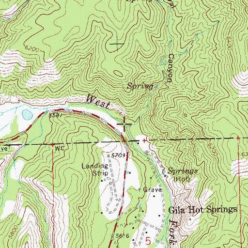 Topographic Map of Picket Corral Canyon, NM
