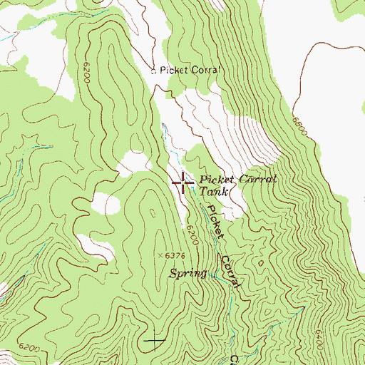 Topographic Map of Picket Corral Tank, NM