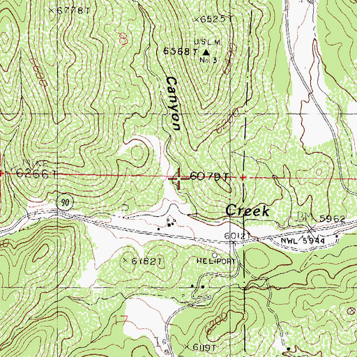 Topographic Map of Pickett Spring Canyon, NM