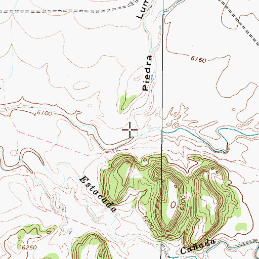 Topographic Map of Piedra Lumbre Canyon, NM