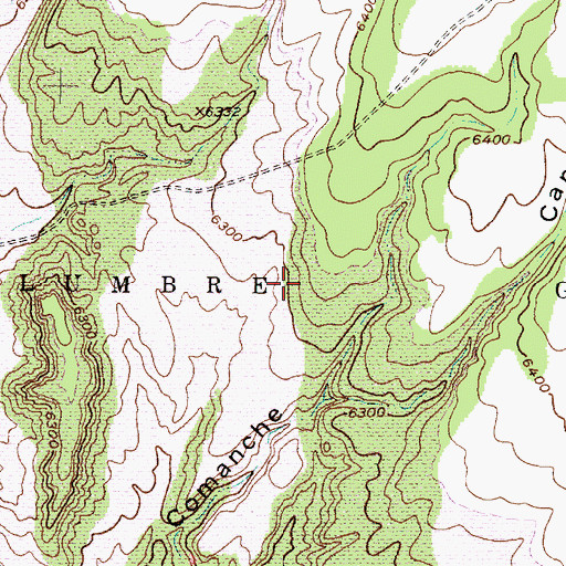 Topographic Map of Piedra Lumbre Grant, NM