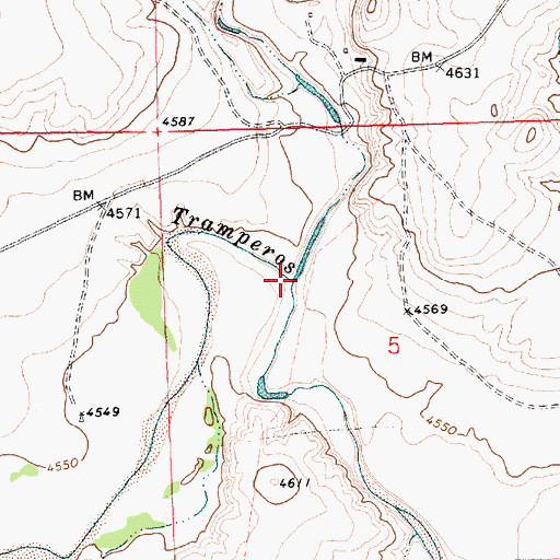 Topographic Map of Pinabetes Creek, NM