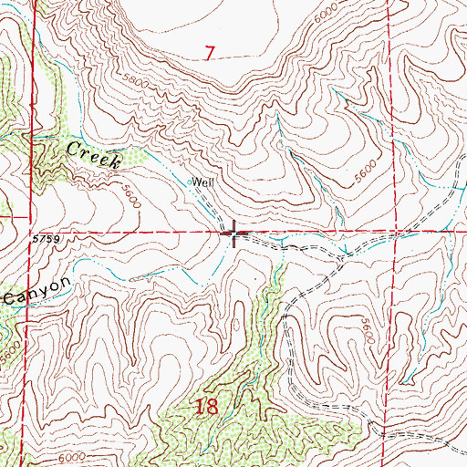 Topographic Map of Pine Spring Canyon, NM