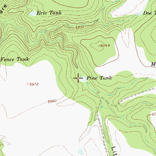 Topographic Map of Pine Tank, NM