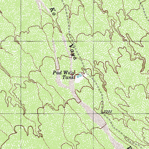 Topographic Map of Pad Wo'o Tank, AZ