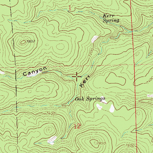Topographic Map of Piney Park Canyon, NM