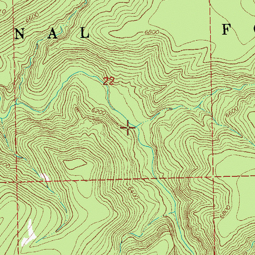 Topographic Map of Piney Park Canyon, NM