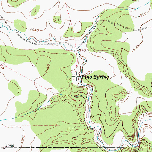Topographic Map of Pino Spring, NM
