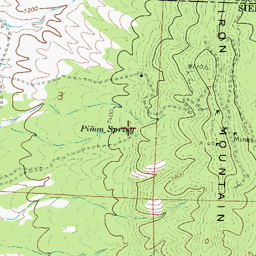 Topographic Map of Pion Spring, NM