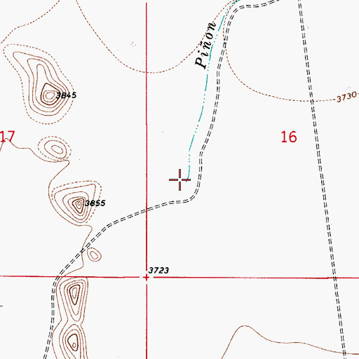 Topographic Map of Pion Wash, NM