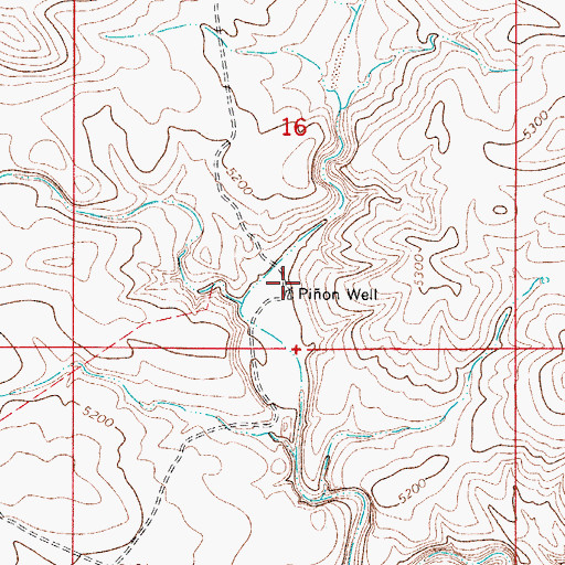 Topographic Map of Pion Well, NM