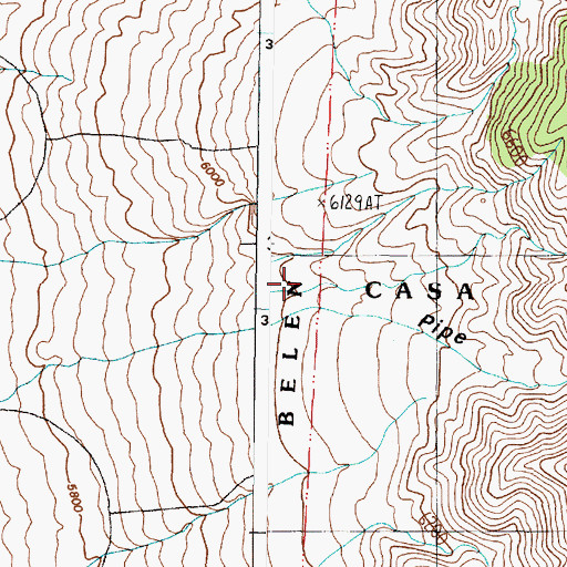 Topographic Map of Pipe Canyon, NM