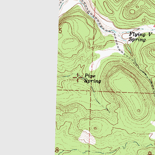 Topographic Map of Pipe Spring, NM