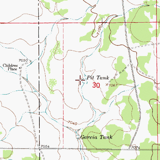 Topographic Map of Pit Tank, NM