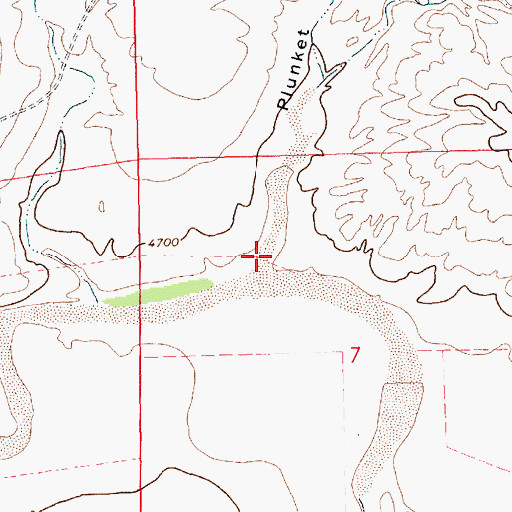 Topographic Map of Plunket Draw, NM