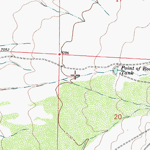 Topographic Map of Point of Rocks Canyon, NM
