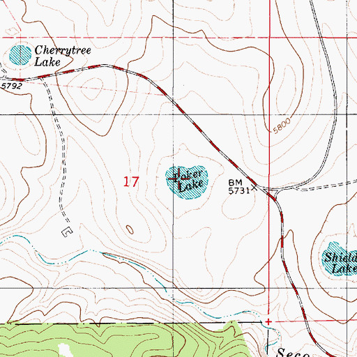 Topographic Map of Poker Lake, NM