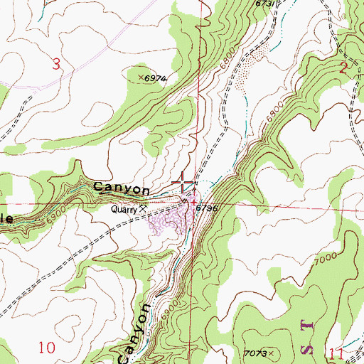 Topographic Map of Pole Canyon, NM