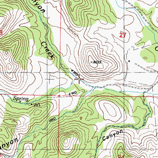Topographic Map of Pollock Creek, NM