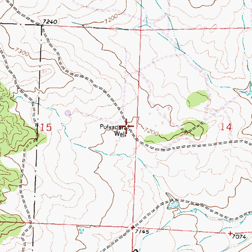 Topographic Map of Polvadera Well, NM