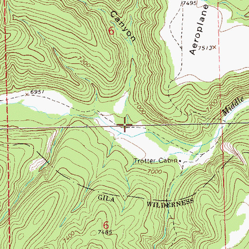 Topographic Map of Porcupine Canyon, NM