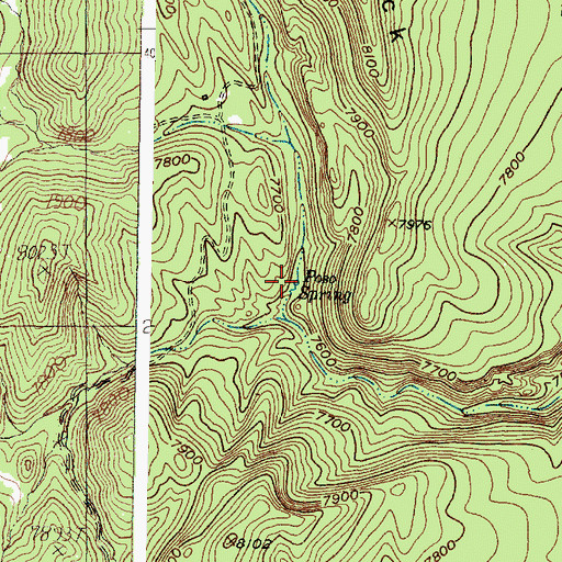 Topographic Map of Poso Spring, NM