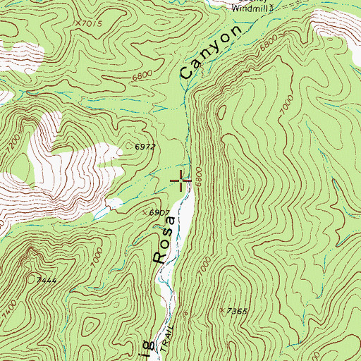 Topographic Map of Potato Canyon, NM