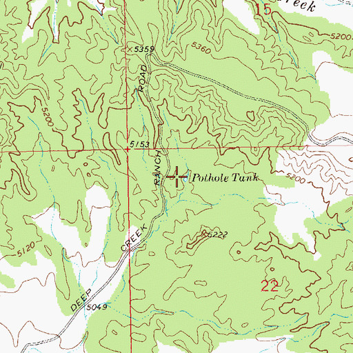 Topographic Map of Pothole Tank, NM