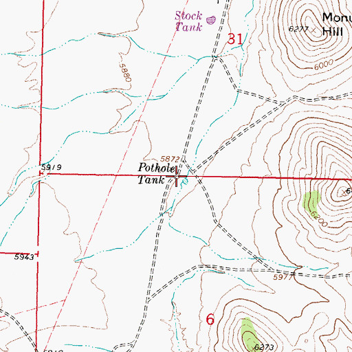 Topographic Map of Pothole Tank, NM
